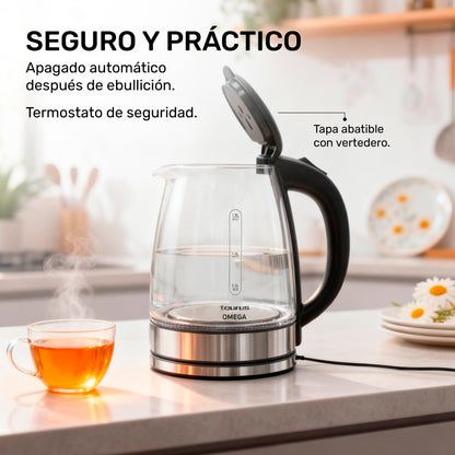 Hervidor de vidrio Omega (ver. i ter)