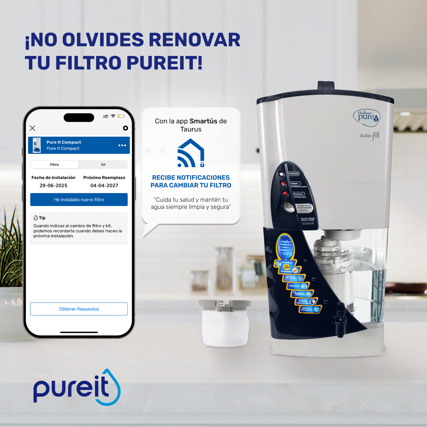 Pureit autofill azul 9l