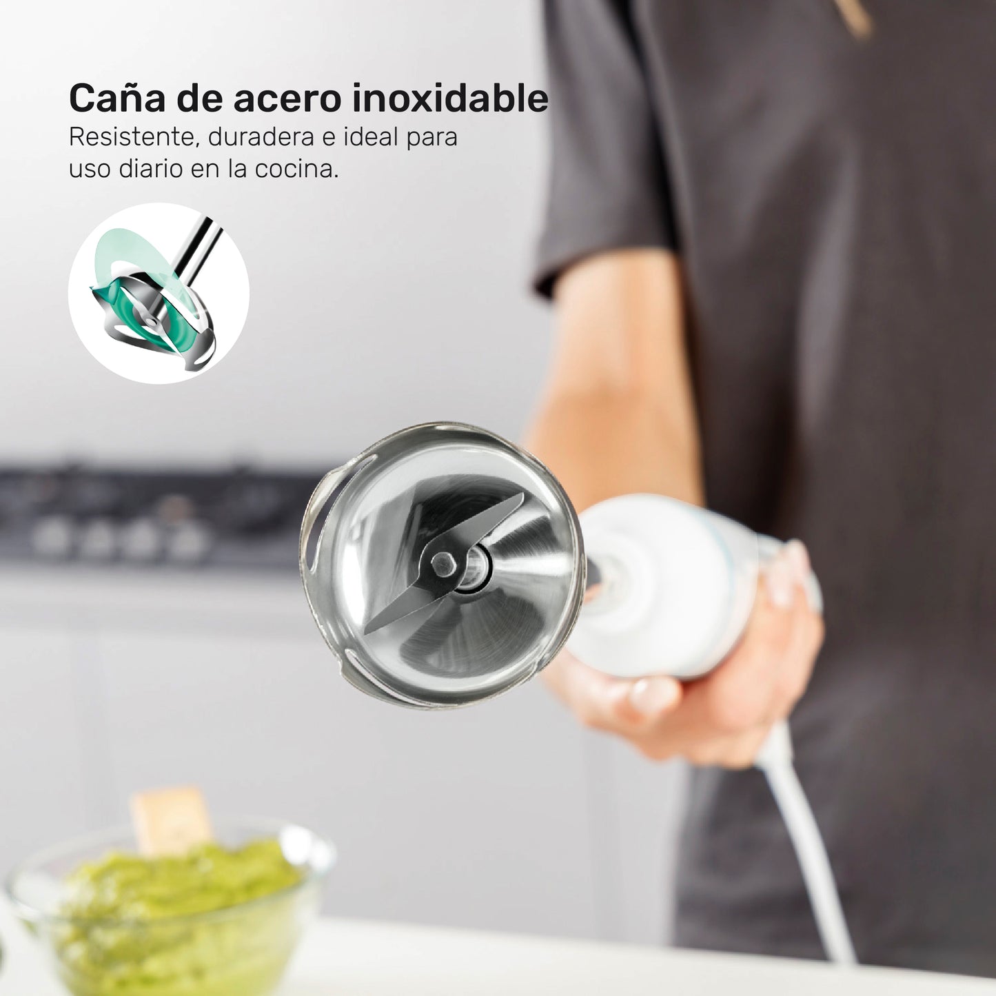 Batidora de inmersión Robot 1000 inox