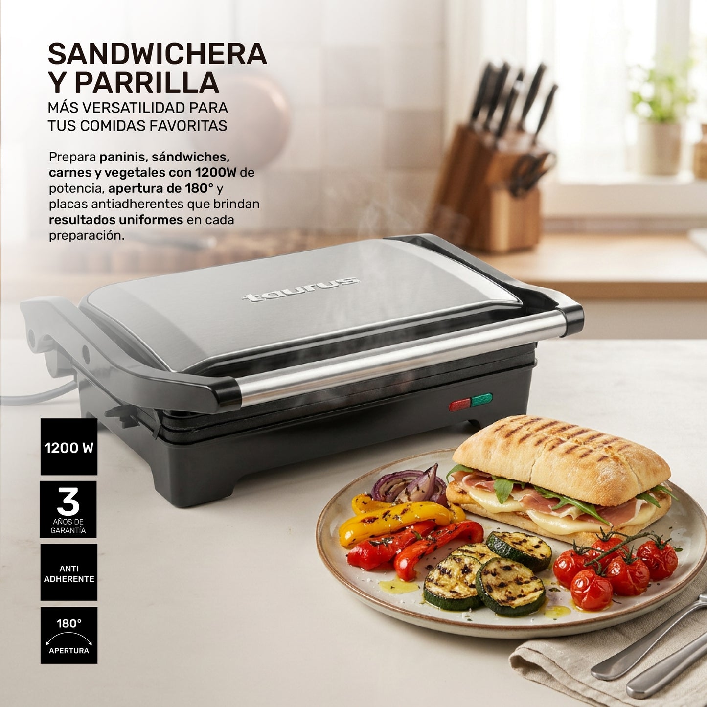 Sandwichera y Parrilla tostaro