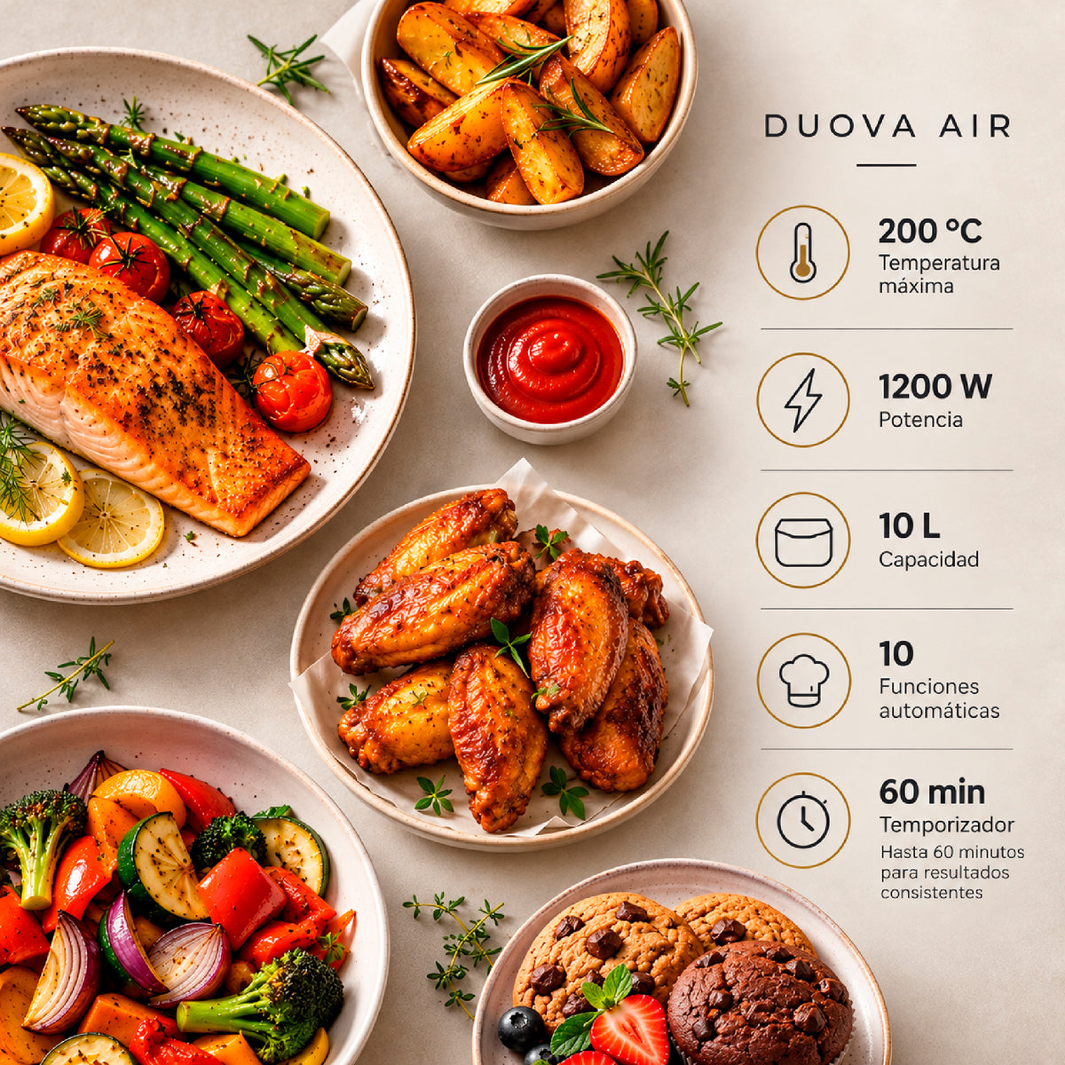 Freidora de aire Duova Air