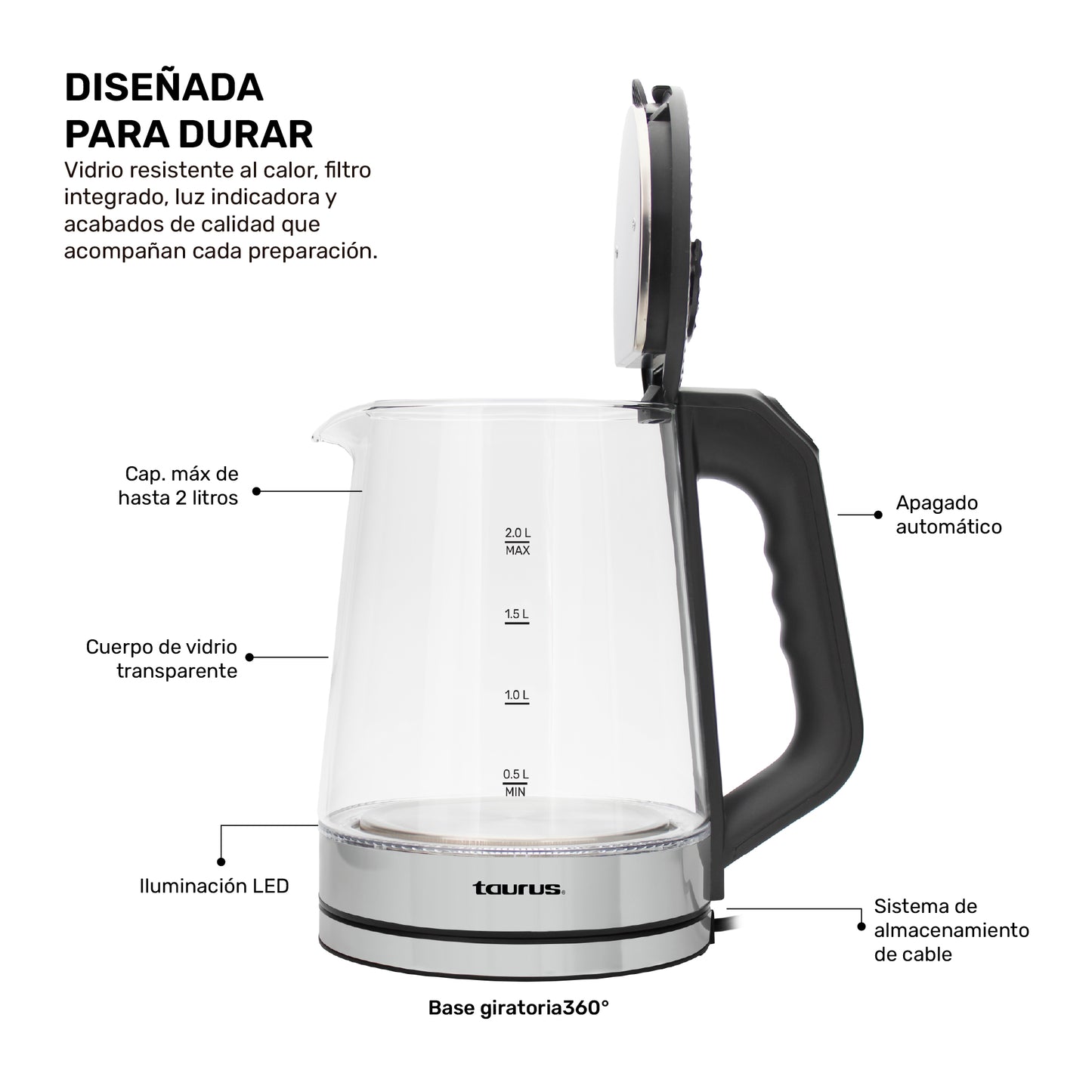 Hervidor de agua Glazen