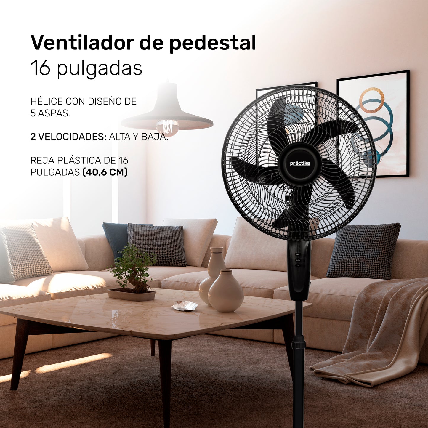 Ventilador de pedestal practika 16